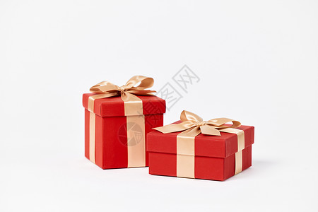 红色喜庆谢师宴新年礼物盒背景