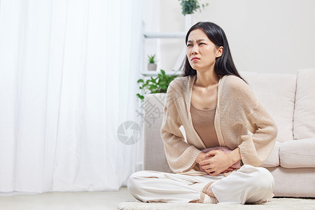 经期腹痛居家肚子痛的女性背景