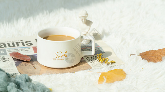 秋冬咖啡热饮简介桌面背景背景图片