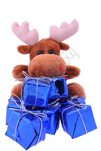小圣诞驯鹿和礼物图片