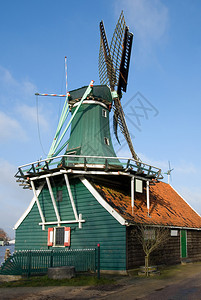 荷兰ZaanseSchans等同村的荷兰图片