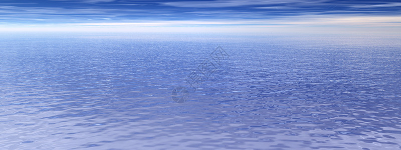 蓝色冰蓝天空和有波浪背景图片