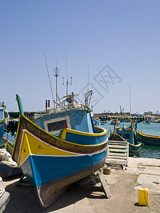 马耳他在Marsaxlokk渔村的图片