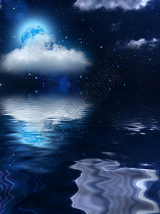 天云月海背景图片