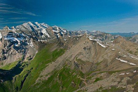 瑞士雪朗峰的景色高清图片