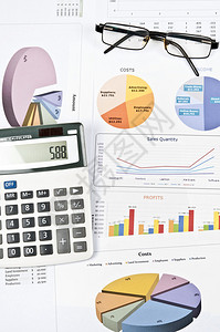 财务文件和办公工具财务报告图片