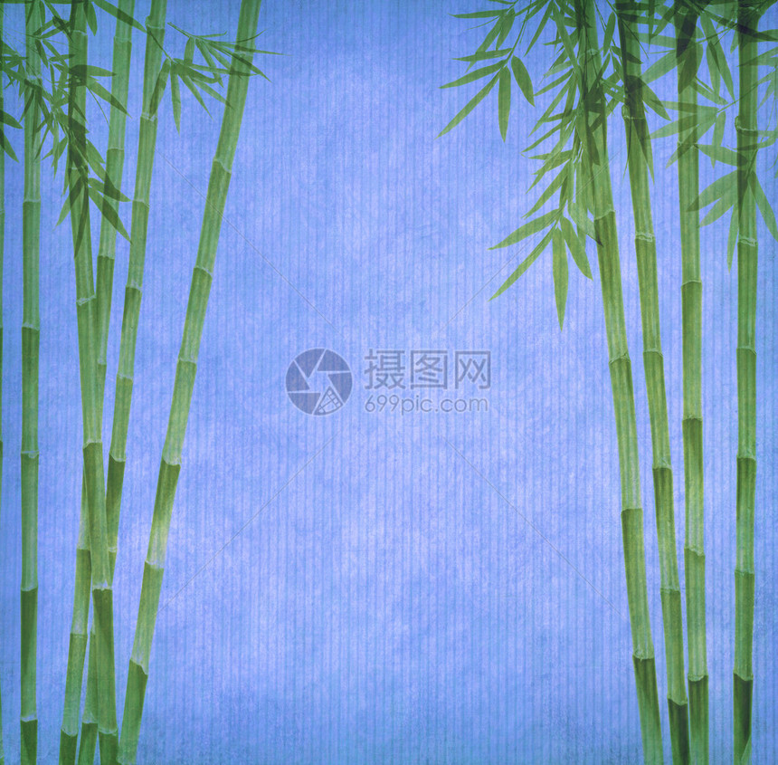 用手工纸质感的竹树设计图片