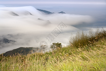山云雾在早晨图片