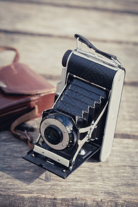 漂亮的旧折叠相机设计精美背景图片