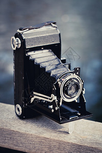漂亮的旧折叠相机设计精美背景图片