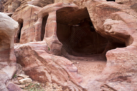 Petra的洞穴房屋约旦中东的图片