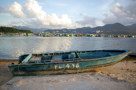 香港有许多船只的海岸景观图片