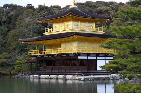 Kinkakuji日本京都最有名的日本地标图片