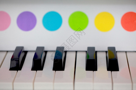 彩色钢琴键图片