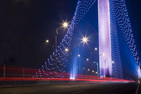 江西南昌大桥夜景图片