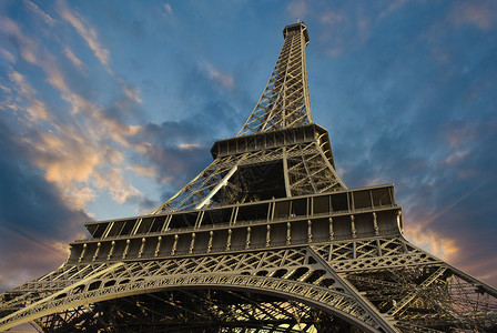 巴黎日落的艾菲尔铁图片