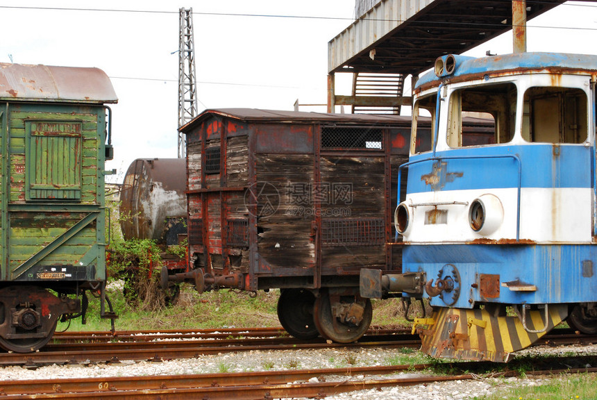 旧铁路木制马车老式铁路图片