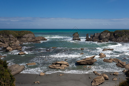 新西兰南岛西海岸岩石图片