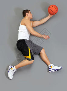 接球的肌肉篮球运动员概述图片