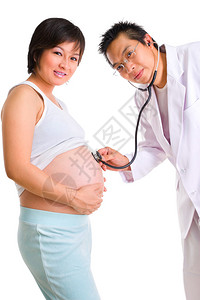 检查孕妇的医生图片
