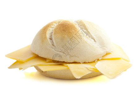 白奶酪和土豆干酪面包隔图片