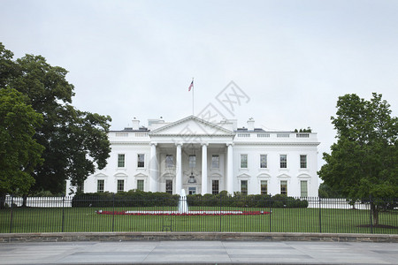 在从北边看华盛顿白宫图片