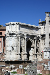 一个古罗马论坛的废墟图片