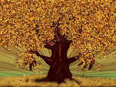 秋季大幻想树的数码摘要背景图片