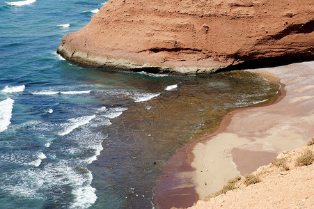摩洛哥南部SidiIfni和Legzira海滩附背景图片