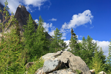 意大利Blanc山下Aosta图片