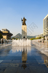 首尔韩国光华门广场YiSunshin图片