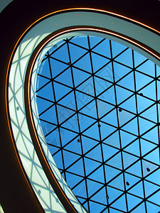 现代商务楼的玻璃穹顶图片