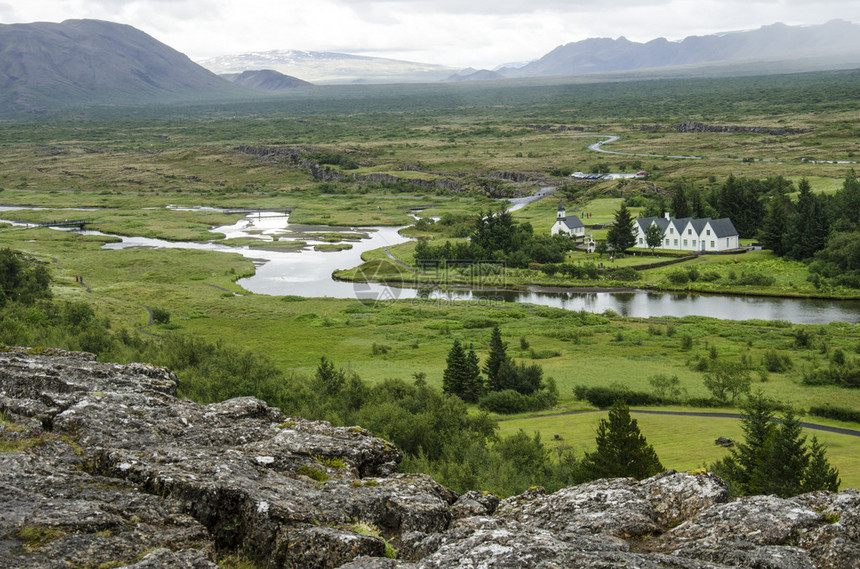 冰岛辛格维利尔公园联合国教科文组织世界遗产两个构造板块的分离图片