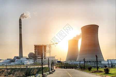 火力发电厂背景图片
