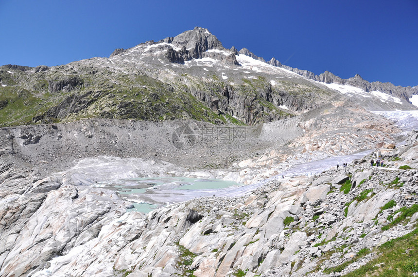 瑞士勒龙冰川熔化FurkaP图片