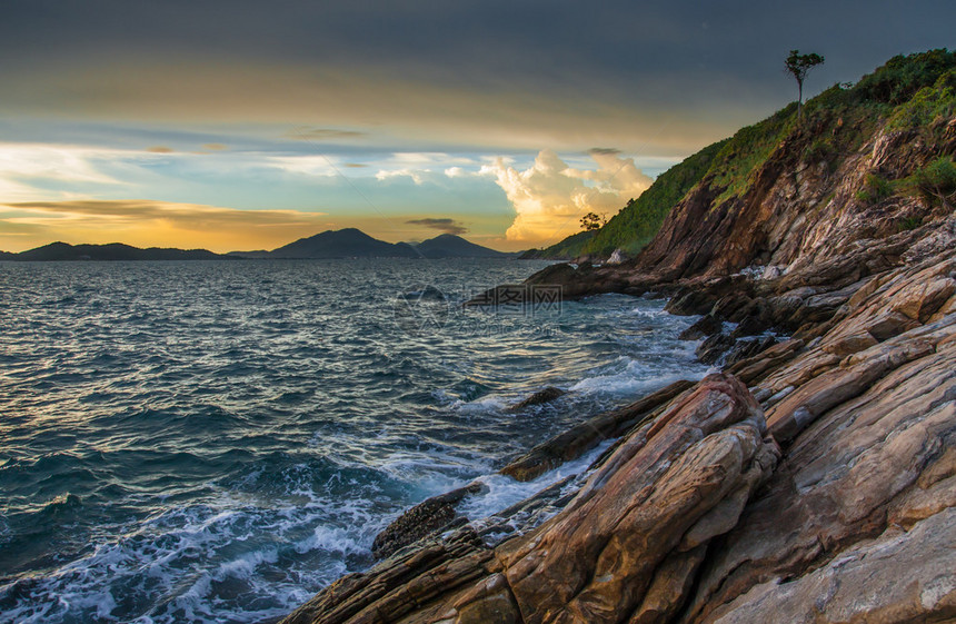 日落海景沙美岛泰国图片