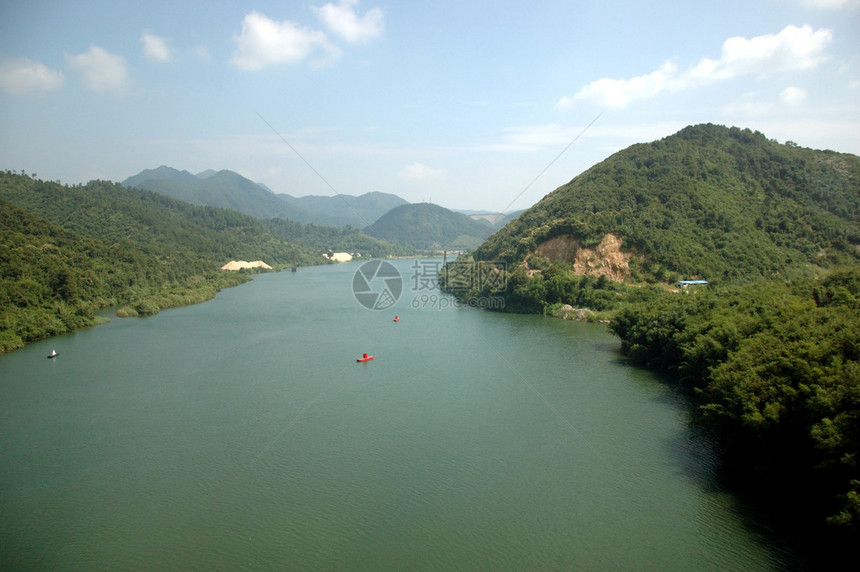 农村绿地自然景观及湖泊与河流图片