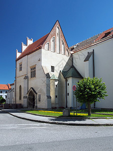 被宣布为斯洛伐克的文化遗产中世纪小镇被联合国教科文组织图片