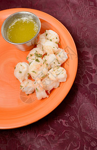 黄油蒸虾开胃菜图片