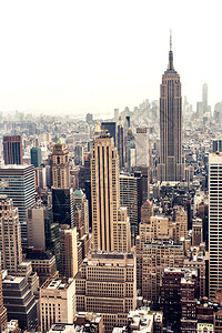 纽约市曼哈顿天线与帝国大图片
