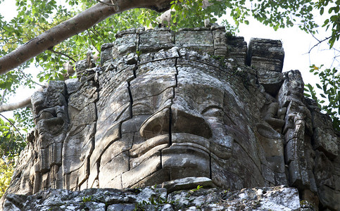 暹粒柬埔寨寺庙印度教印地语石头寺庙群所有的石头都没有混凝土雕刻被称为失落的寺庙图片