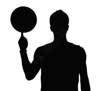 篮球运动员在手指上旋图片