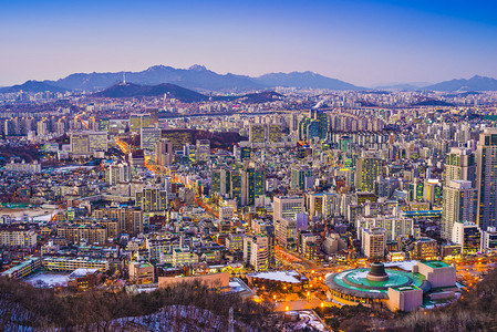 首尔的天际线图片