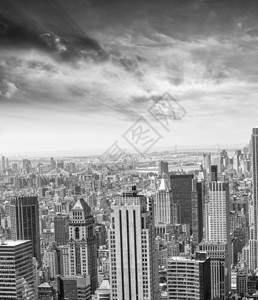 曼哈顿美丽的鸟瞰图图片