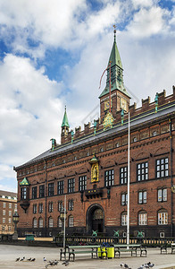 哥本哈根市政厅位于哥本哈根市中心的市政厅广场目前的建筑于19图片