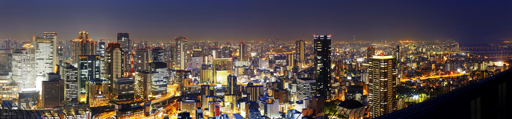 日本大阪全景图片
