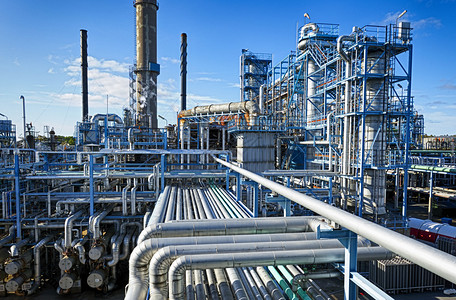 石油和天然气工业在hdr效果的炼油厂背景图片
