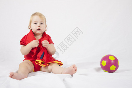 金发女婴16个月红衬衫粉色图片