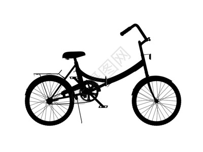 白色背景的自行车轮椅自行车插图图片