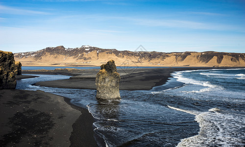 冰岛南部海岸Dyrhol高清图片